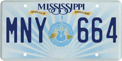 MS license plate MNY664