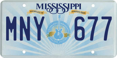 MS license plate MNY677