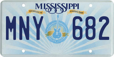 MS license plate MNY682