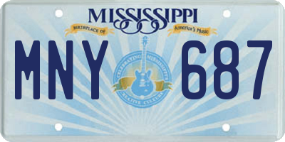 MS license plate MNY687