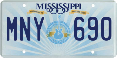 MS license plate MNY690