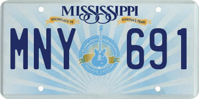 MS license plate MNY691