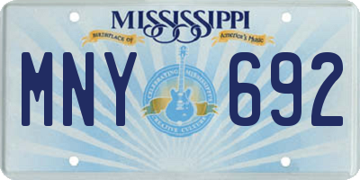 MS license plate MNY692