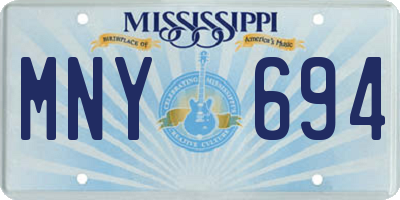 MS license plate MNY694