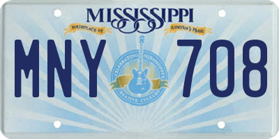 MS license plate MNY708
