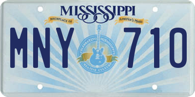 MS license plate MNY710