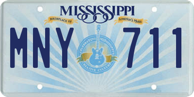 MS license plate MNY711
