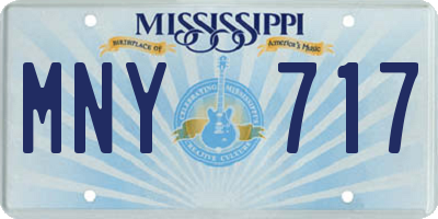 MS license plate MNY717
