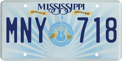 MS license plate MNY718