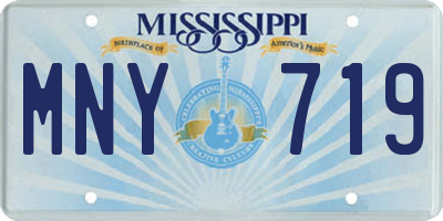 MS license plate MNY719