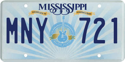 MS license plate MNY721