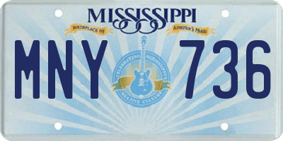 MS license plate MNY736
