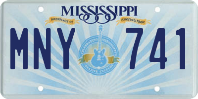MS license plate MNY741