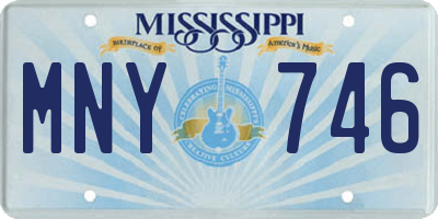 MS license plate MNY746