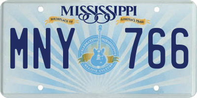MS license plate MNY766