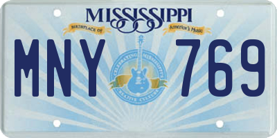 MS license plate MNY769