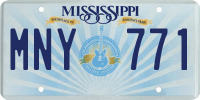 MS license plate MNY771