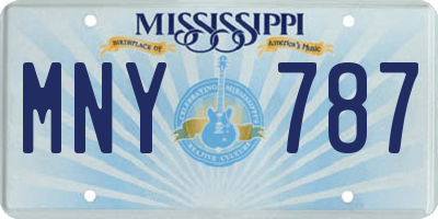 MS license plate MNY787