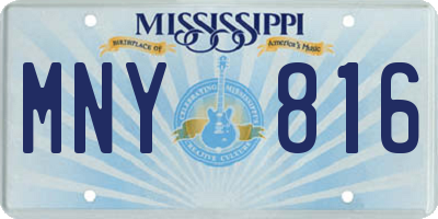 MS license plate MNY816