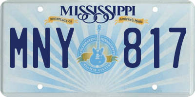MS license plate MNY817
