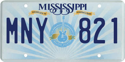 MS license plate MNY821