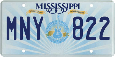 MS license plate MNY822