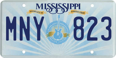 MS license plate MNY823
