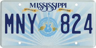 MS license plate MNY824