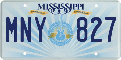 MS license plate MNY827