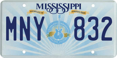 MS license plate MNY832