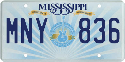 MS license plate MNY836