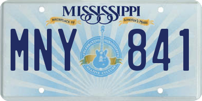 MS license plate MNY841