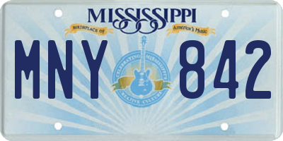 MS license plate MNY842