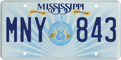 MS license plate MNY843