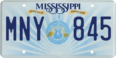 MS license plate MNY845