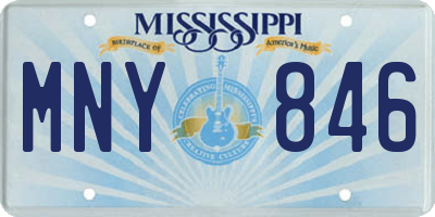 MS license plate MNY846
