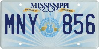 MS license plate MNY856