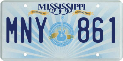 MS license plate MNY861