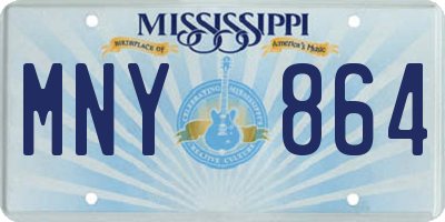 MS license plate MNY864