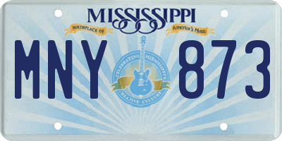 MS license plate MNY873