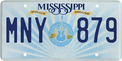 MS license plate MNY879