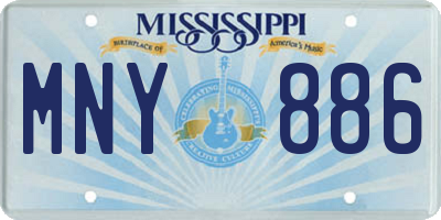 MS license plate MNY886