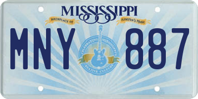 MS license plate MNY887