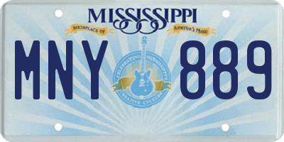 MS license plate MNY889