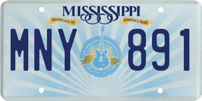 MS license plate MNY891