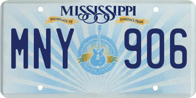 MS license plate MNY906