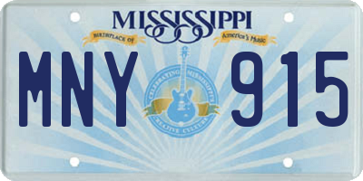 MS license plate MNY915