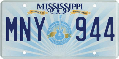 MS license plate MNY944