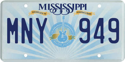 MS license plate MNY949