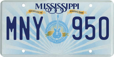 MS license plate MNY950